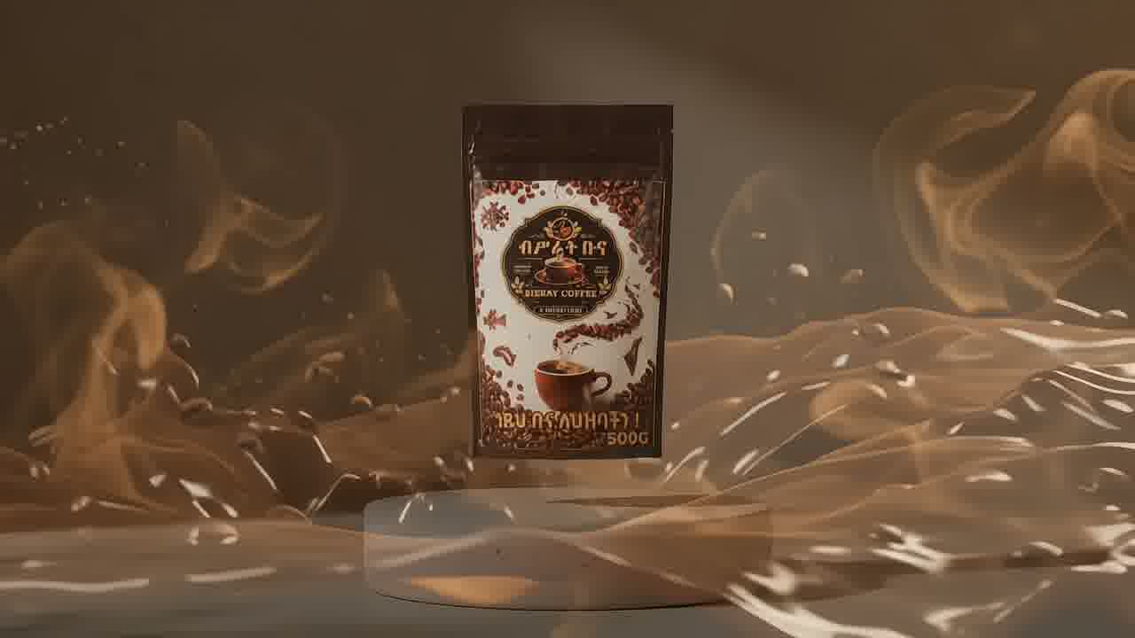 Coffee splashing around the bag